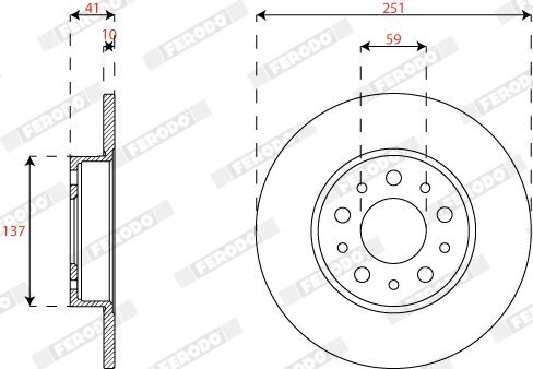 Bremsscheibe FERODO DDF2777C