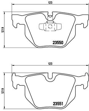 Bremsbelagsatz, Scheibenbremse BREMBO P 06 039X