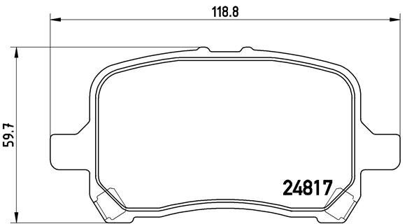 Bremsbelagsatz, Scheibenbremse BREMBO P 10 014