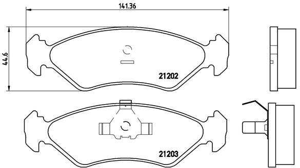 Bremsbelagsatz, Scheibenbremse BREMBO P 24 028