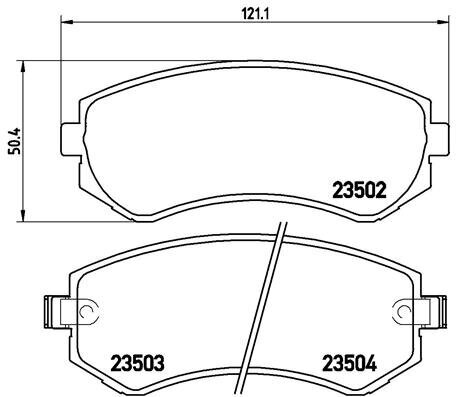 Bremsbelagsatz, Scheibenbremse BREMBO P 56 039