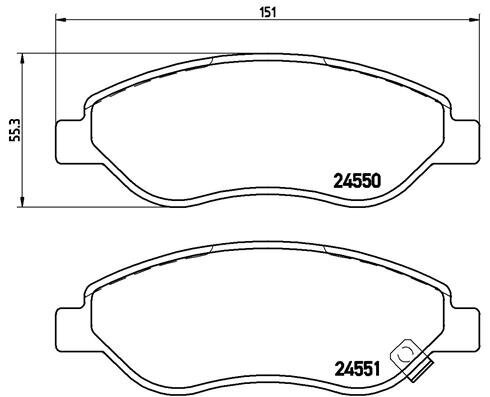 Bremsbelagsatz, Scheibenbremse BREMBO P 59 053