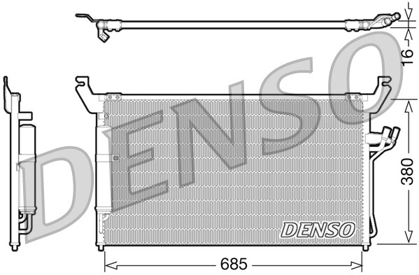 Kondensator, Klimaanlage DENSO DCN46013 Bild Kondensator, Klimaanlage DENSO DCN46013