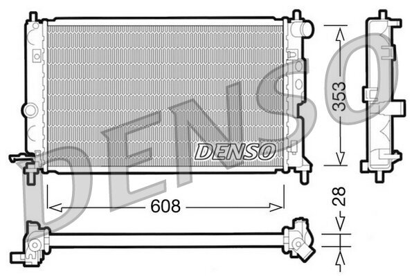 Kühler, Motorkühlung DENSO DRM20027