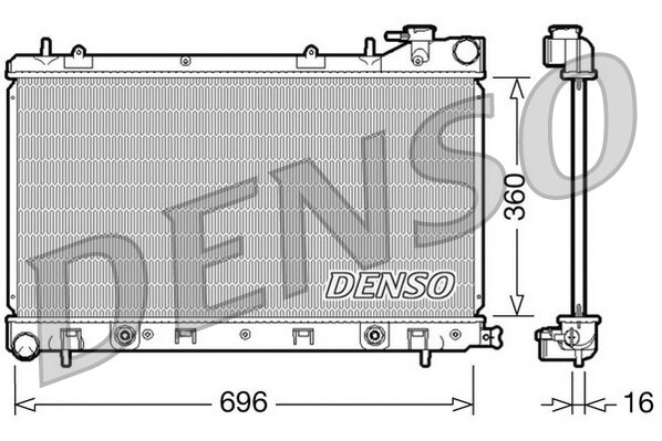 Kühler, Motorkühlung DENSO DRM36002 Bild Kühler, Motorkühlung DENSO DRM36002