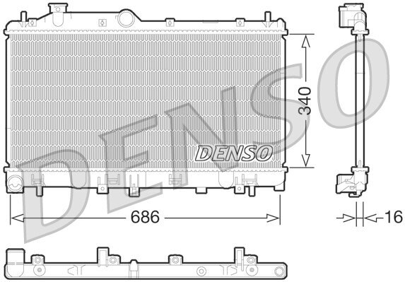 Kühler, Motorkühlung DENSO DRM36013