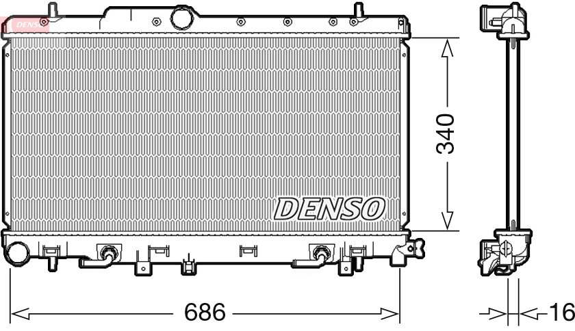 Kühler, Motorkühlung DENSO DRM36018