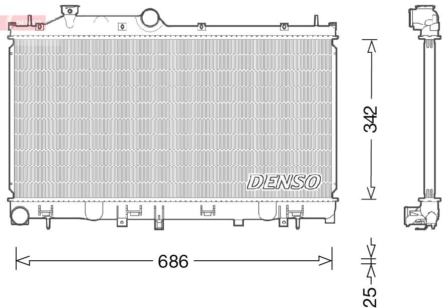 Kühler, Motorkühlung DENSO DRM36022