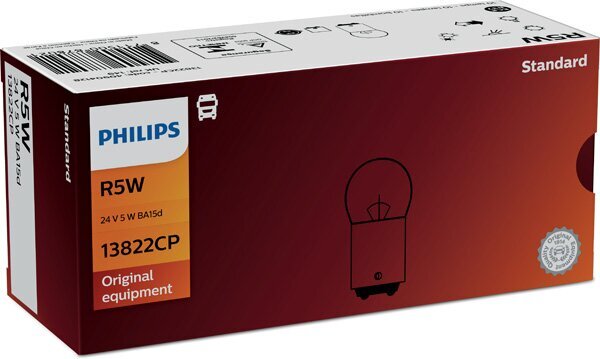 Glühlampe 24 V 5 W R5W Kugellampe PHILIPS 13822CP