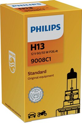Glühlampe, Fernscheinwerfer 12 V 60/55 W H13 PHILIPS 9008C1