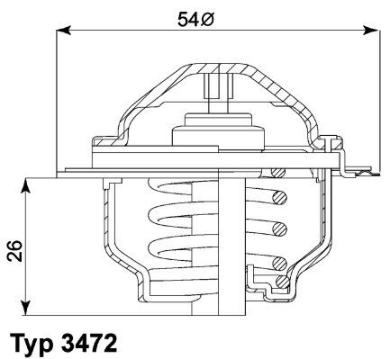 Thermostat, Kühlmittel BorgWarner (Wahler) 3472.87D WKVRZ8Y6