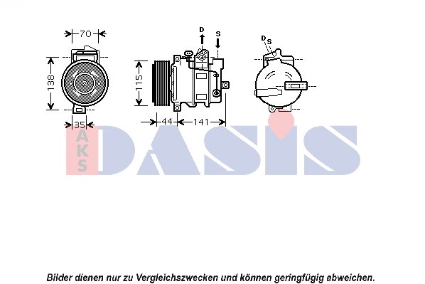 Kompressor, Klimaanlage AKS DASIS 850379N