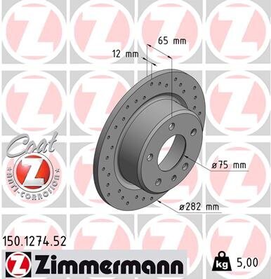 Bremsscheibe ZIMMERMANN 150.1274.52