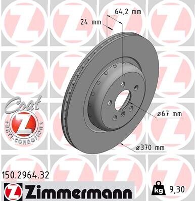 Bremsscheibe ZIMMERMANN 150.2964.32