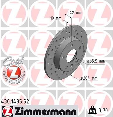 Bremsscheibe ZIMMERMANN 430.1485.52