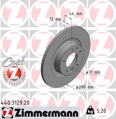 Bremsscheibe ZIMMERMANN 440.3129.20