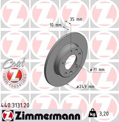 Bremsscheibe ZIMMERMANN 440.3131.20