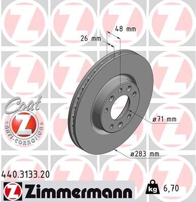 Bremsscheibe ZIMMERMANN 440.3133.20