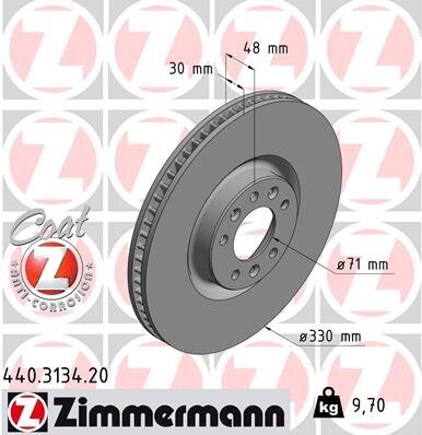 Bremsscheibe ZIMMERMANN 440.3134.20