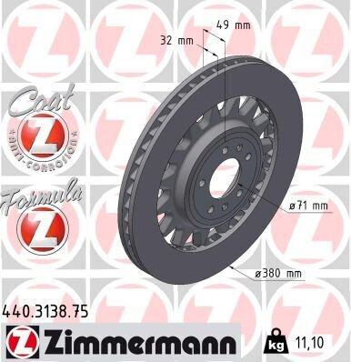 Bremsscheibe ZIMMERMANN 440.3138.75