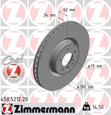 Bremsscheibe ZIMMERMANN 450.5212.20