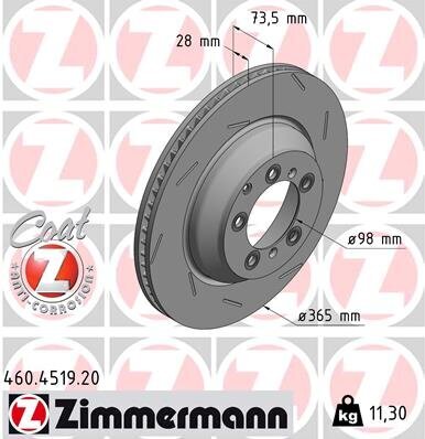 Bremsscheibe ZIMMERMANN 460.4519.20