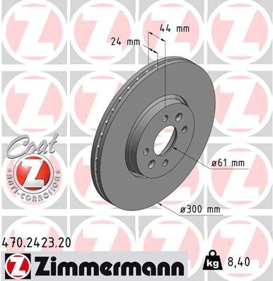 Bremsscheibe ZIMMERMANN 470.2423.20