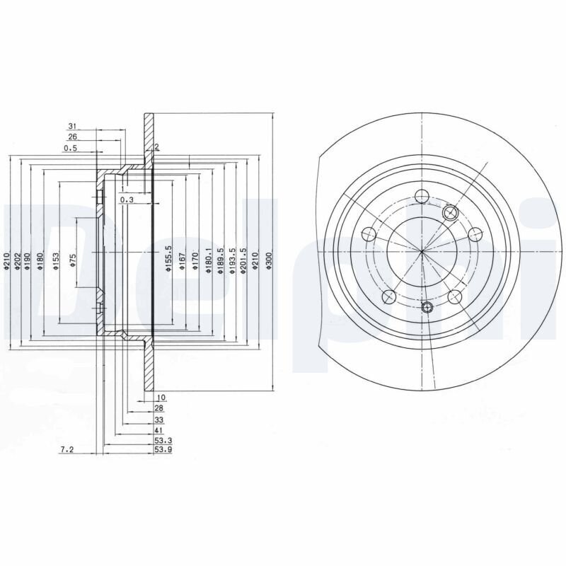 Bremsscheibe DELPHI BG2431