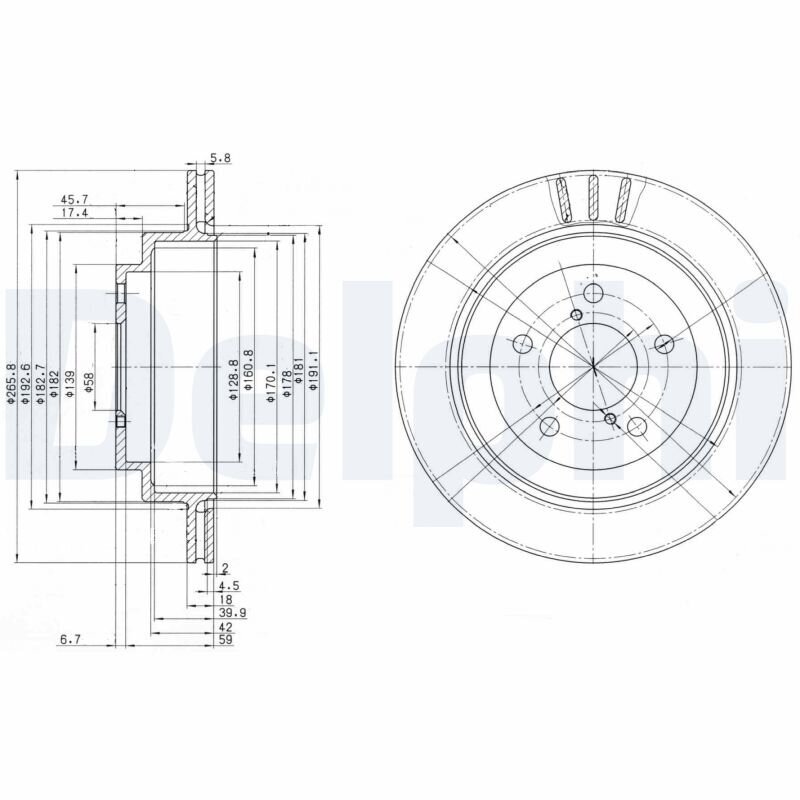 Bremsscheibe DELPHI BG3154