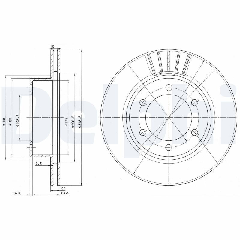 Bremsscheibe DELPHI BG3535