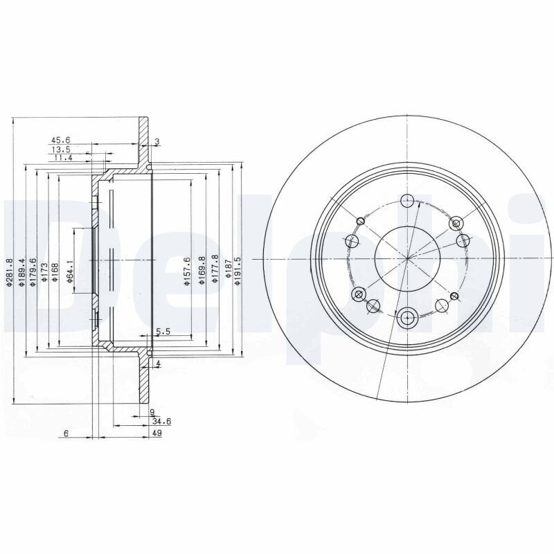 Bremsscheibe DELPHI BG3979