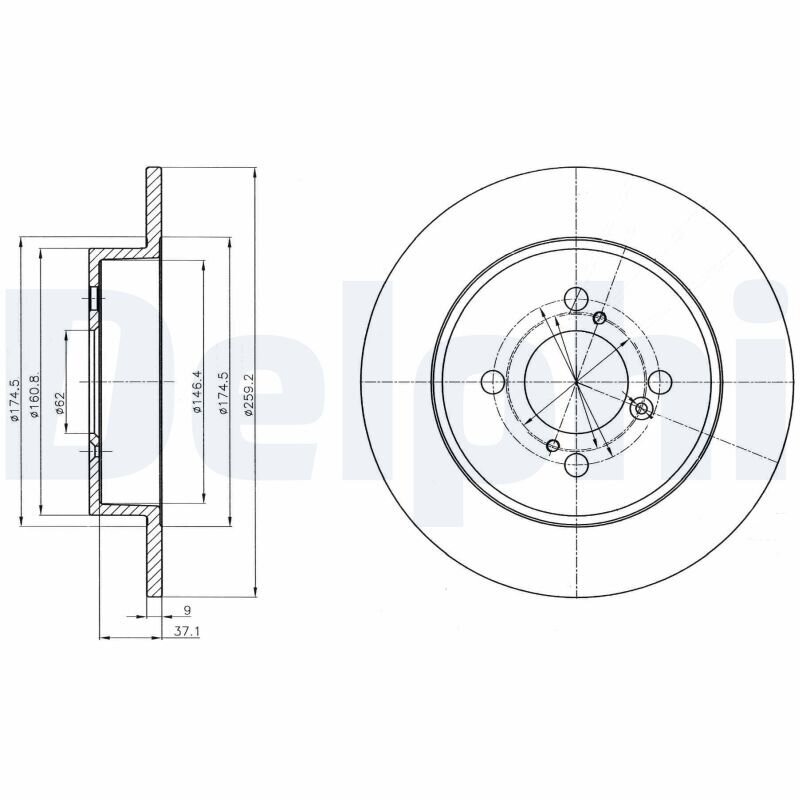 Bremsscheibe DELPHI BG4345