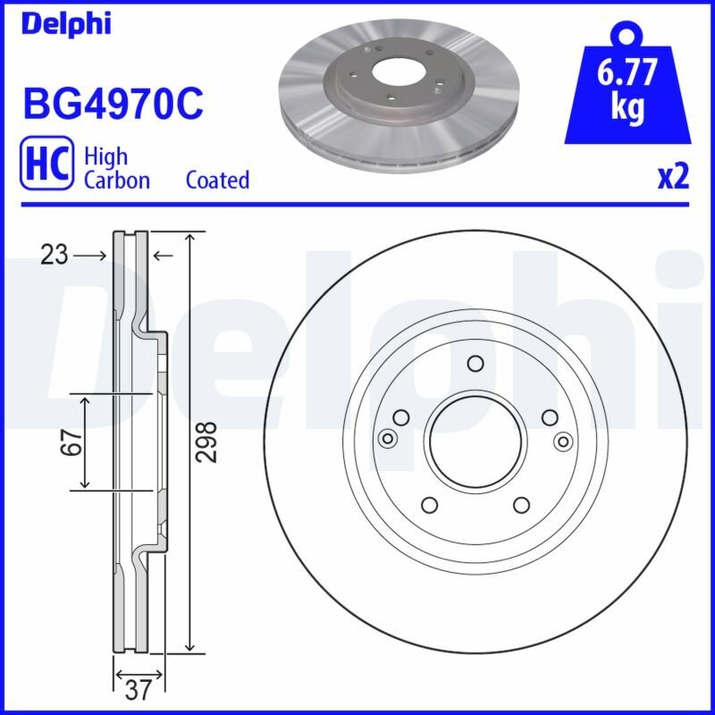 Bremsscheibe DELPHI BG4970C