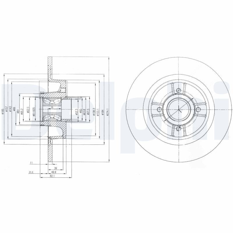 Bremsscheibe DELPHI BG9029RS