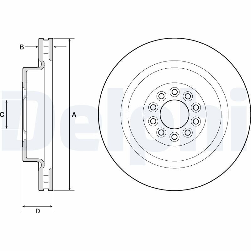 Bremsscheibe DELPHI BG9182C