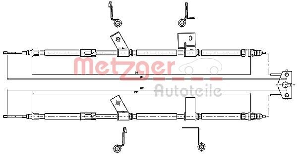 Seilzug, Feststellbremse METZGER 11.5779