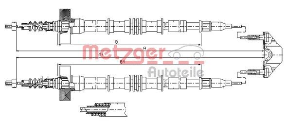 Seilzug, Feststellbremse METZGER 11.5859