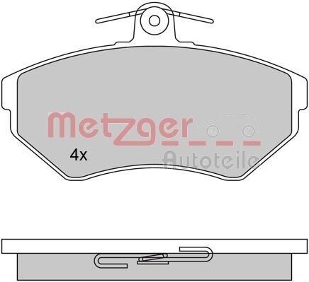 Bremsbelagsatz, Scheibenbremse METZGER 1170061