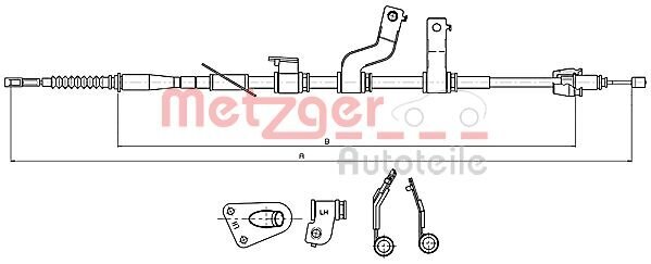 Seilzug, Feststellbremse METZGER 17.2579