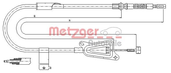 Seilzug, Feststellbremse METZGER 17.0125 Bild Seilzug, Feststellbremse METZGER 17.0125