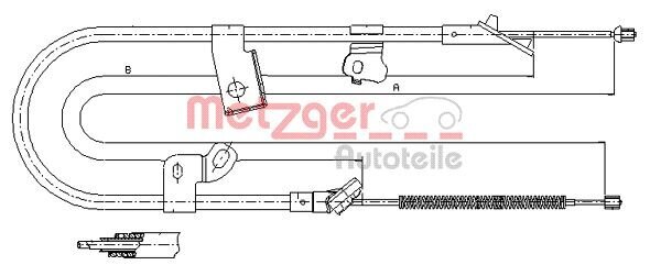 Seilzug, Feststellbremse METZGER 17.1075