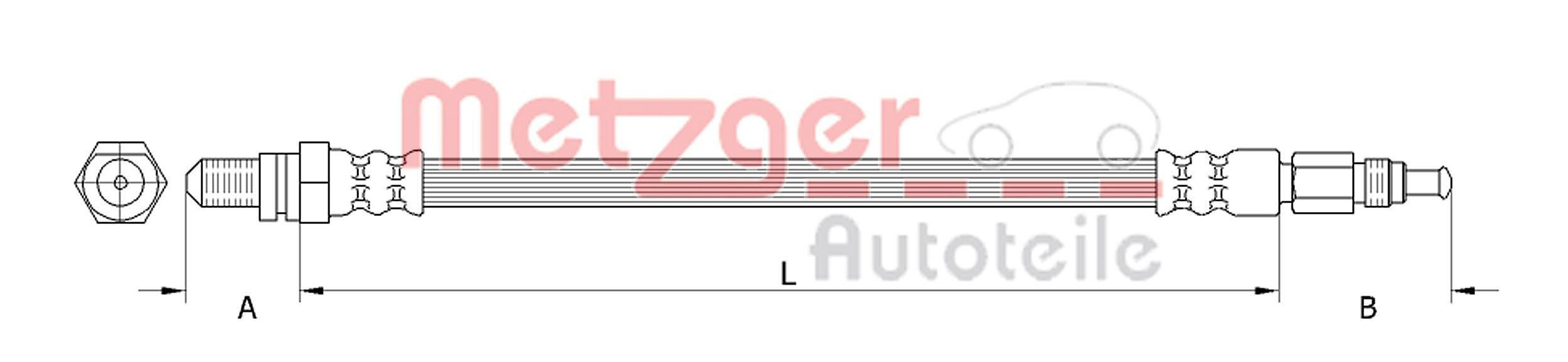 Bremsschlauch METZGER 4110803