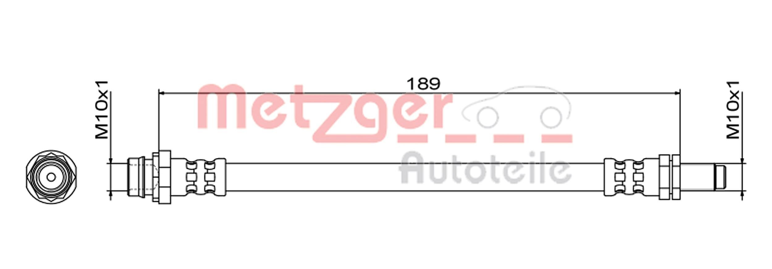 Bremsschlauch METZGER 4111467
