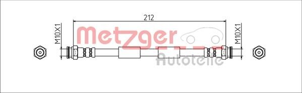 Bremsschlauch METZGER 4111807 Bild Bremsschlauch METZGER 4111807