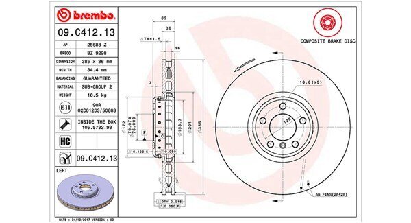 Bremsscheibe MAGNETI MARELLI 360406131604 Bild Bremsscheibe MAGNETI MARELLI 360406131604