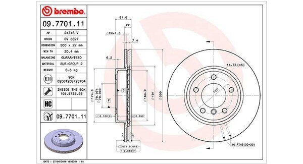 Bremsscheibe MAGNETI MARELLI 360406016701