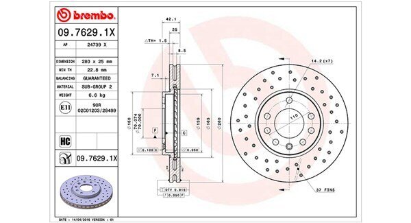 Bremsscheibe MAGNETI MARELLI 360406038802