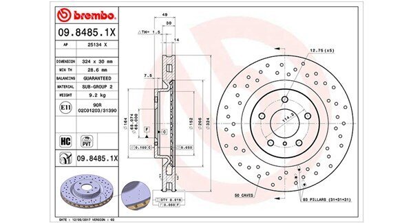 Bremsscheibe MAGNETI MARELLI 360406067202