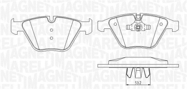 Bremsbelagsatz, Scheibenbremse MAGNETI MARELLI 363916060150