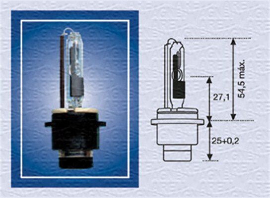 Glühlampe, Fernscheinwerfer 85 V 35 W D2R (Gasentladungslampe) MAGNETI MARELLI 002542100000